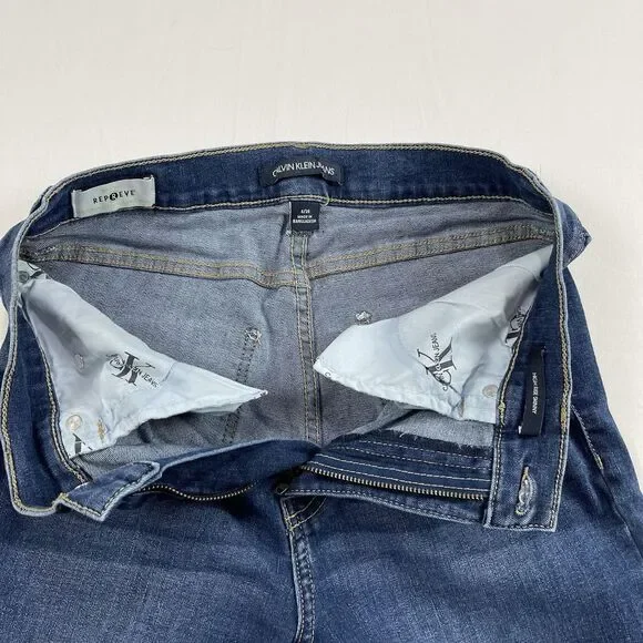 Calvin Klein Jeans Women's Dark Blue Denim Pockets High Rise Skinny Leg Sz: 6/28 - Picture 6 of 16